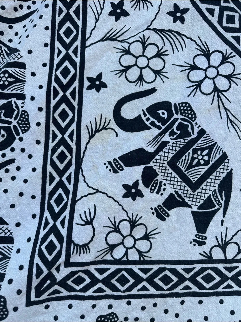 Black & Cream Tapestry - Made in India